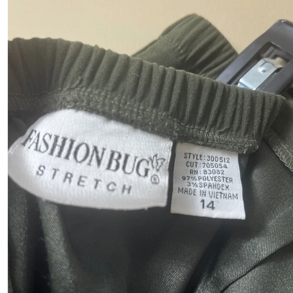 Fashion Bug Olive Green Faux Suede Maxi Skirt Size 14 XL Vintage Cottagecore